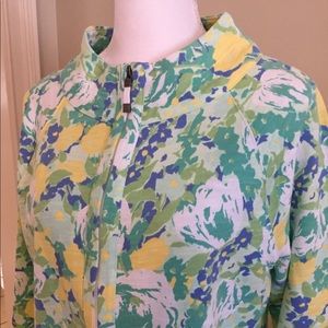 TALBOTS FLORAL SWEATSHIRT L